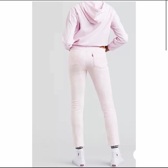 pink acid wash levis 501 skinny stretch W27 L30 - Picture 2 of 7